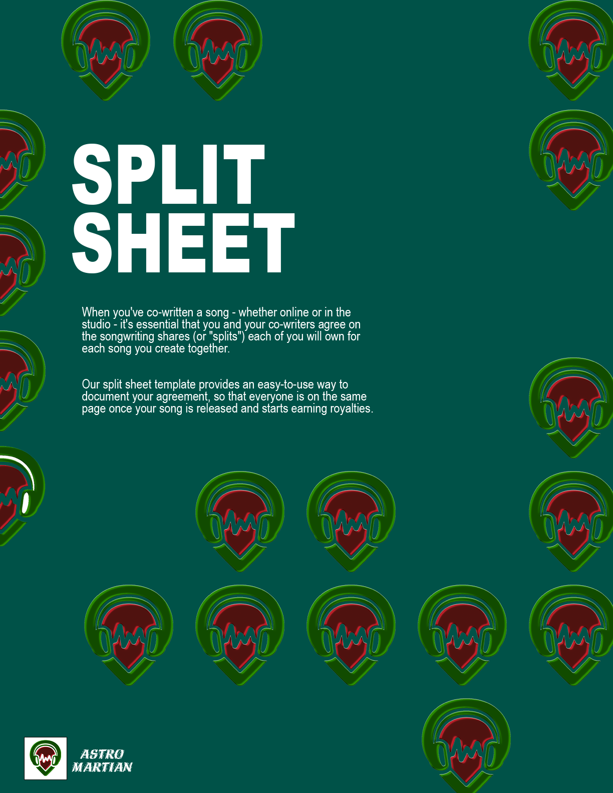 Split Sheet for Writers